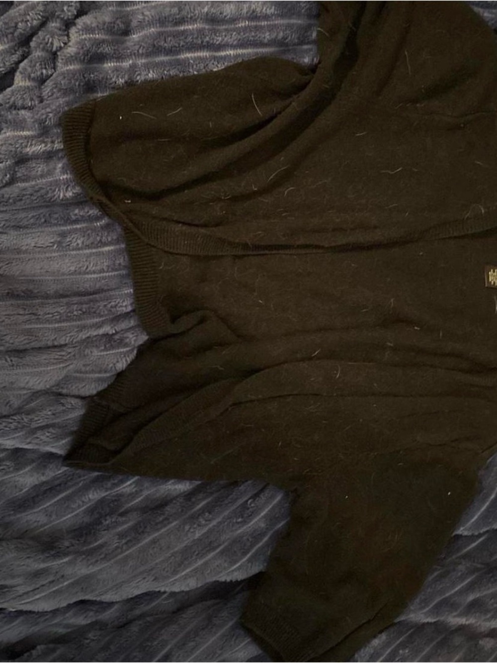 Maurices Black Crewneck Short-Sleeve Sweater